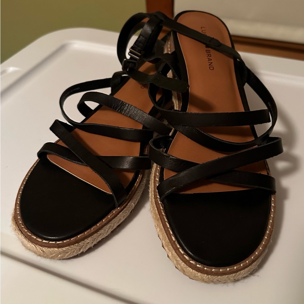 Lucky Brand ankle strap sandals- size 8